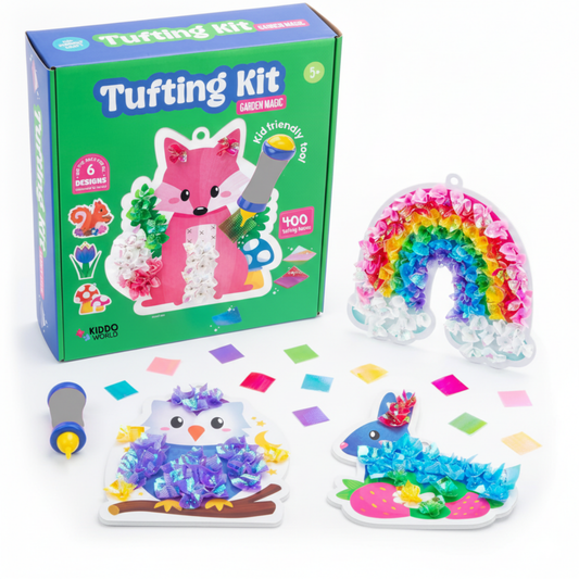 Tufting Kit | Сензорна творческа игра с цветни листчета | за деца 4+