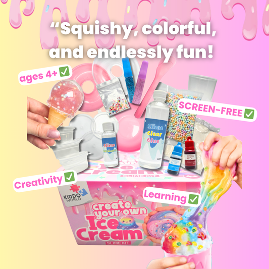 19-частен креативен SLIME комплект | Сладоледено забавление