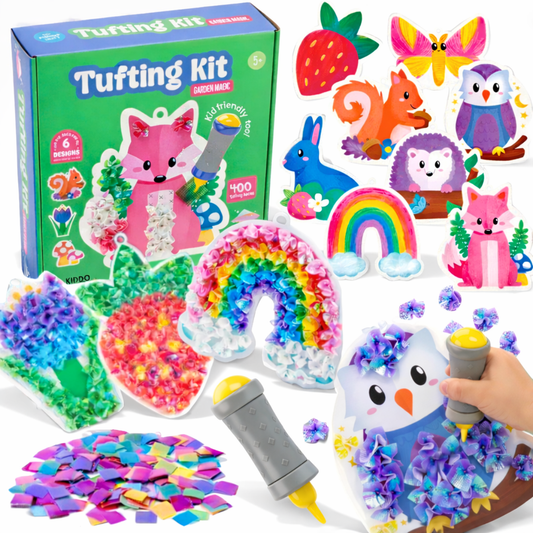 Tufting Kit | Сензорна творческа игра с цветни листчета | за деца 4+